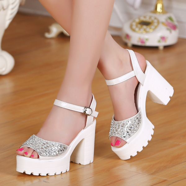 正品高跟鞋 <em>黛妮</em>2015夏季新品 欧美凉鞋 女高跟