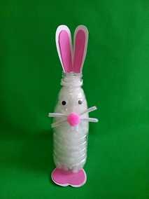 塑料瓶废物利用小动物 幼儿手工小兔子