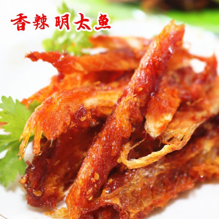 东北特产 延边朝鲜风味手工自拌diy香辣明太鱼丝 微信
