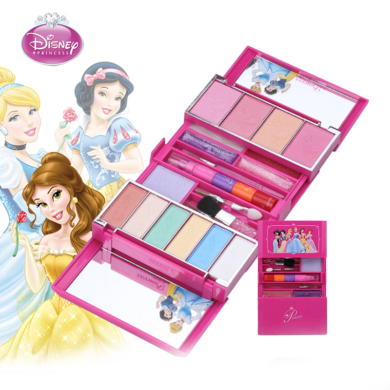 迪士尼公主正品彩妆盒儿童化妆品套装礼盒女孩圣诞节女孩玩具礼物