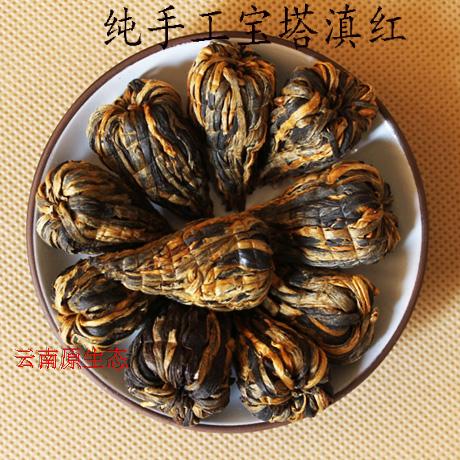 凤庆滇红茶特产手工茶金芽金丝红宝塔茶叶宝塔滇红茶 200克