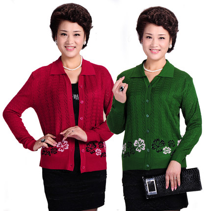 魂牵网-- 2014春秋女装<em>中老年</em>薄型<em>镂空</em>毛衣外