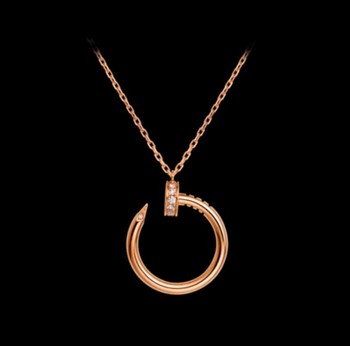 卡地亚Cartier Juste un clou钉子玫瑰金镶钻项链