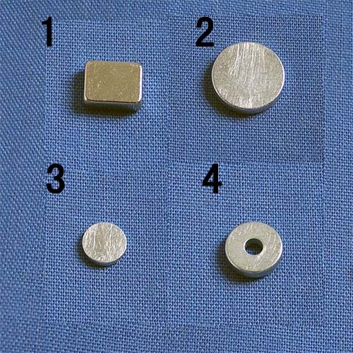 小型磁铁圆形方形吸铁石电池正极钕铁硼超强