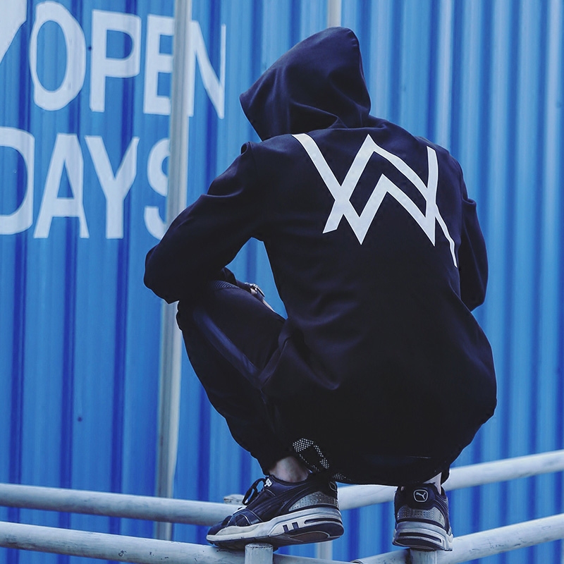 alan walker faded艾伦沃克同款电音卫衣男秋季印花连帽套头外套