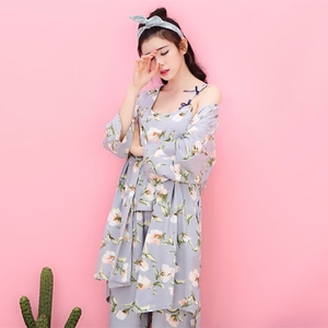 春秋纯棉三件套家居服