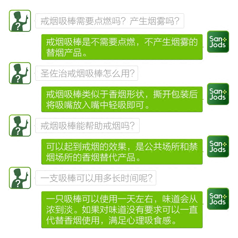 圣佐治戒烟棒戒烟产品辅助戒烟棒戒烟贴戒烟糖薄荷能量棒提神助眠