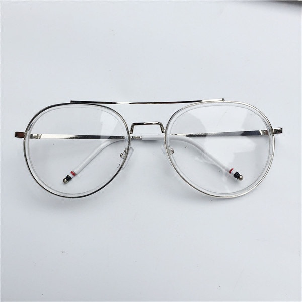 如何搭配韩版潮复古网红同款透明眼镜框架金属