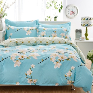 安米娜 简约斜纹纯棉四件套