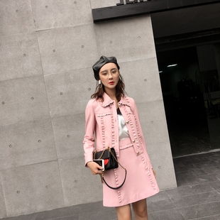 淘宝特卖 女装/女士精品 皮衣 > vje秋冬装新款时尚气质职业女裙套装