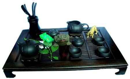 正品汉唐大博古茶盘 正宗黑檀木、实木整块功夫茶具茶盘【包邮】