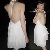 2015夏装韩国正品新款系带雪纺裙漏背裙夏性感女连衣裙限时打折