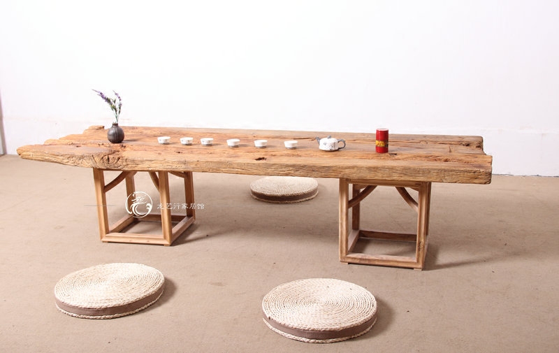 老榆木桌面板明清仿古实木茶桌面板风化纹大板 办公桌面板实木板