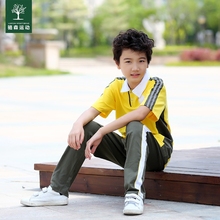 沙田小学校服 上衣短裤 短袖 东莞市沙田镇小学统一校服纯棉夏季夏装