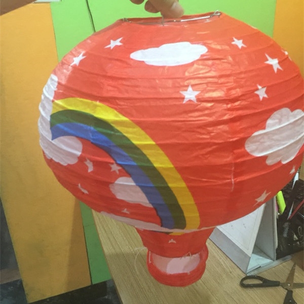 热气球纸灯笼挂件婚庆云朵纸气球生日派对商场橱窗挂饰幼儿园纸艺
