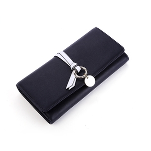 欧美大牌简约搭扣长款钱包