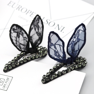 林志玲同款蕾丝兔耳朵刘海发夹