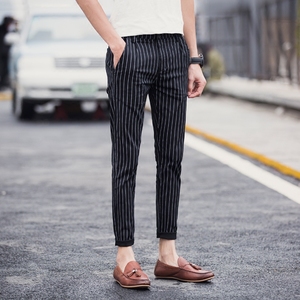 青年英伦条纹休闲裤