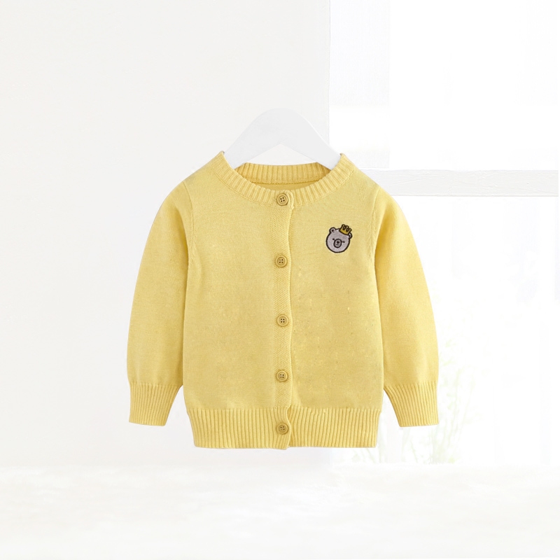 齐齐熊 2017新款秋装0-1-3岁男女宝宝开衫编织毛衣婴儿长袖针织衫