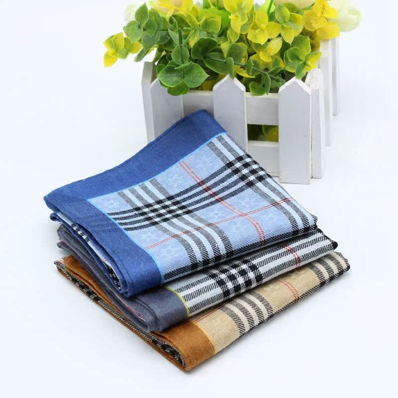 正品[手帕男士全棉包邮]男士手帕 包邮评测 巴宝