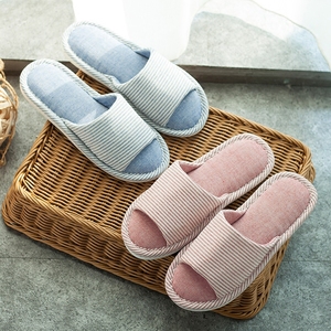 四季亚麻情侣拖鞋