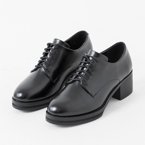 厚底粗跟小皮鞋