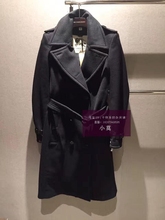 6.4更新 burberry/博柏利 黑色羊毛女士长款大衣外套代购正品
