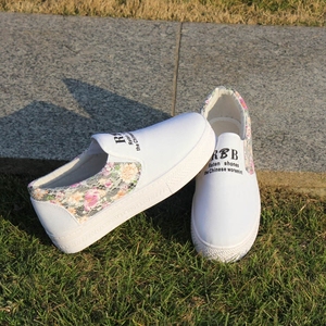 春季小白鞋韩版女帆布鞋白色板鞋平底布鞋一脚