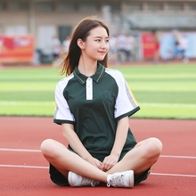 初中高中学生统一校服夏季纯棉短袖 全市统一校服 东莞校服2017新款
