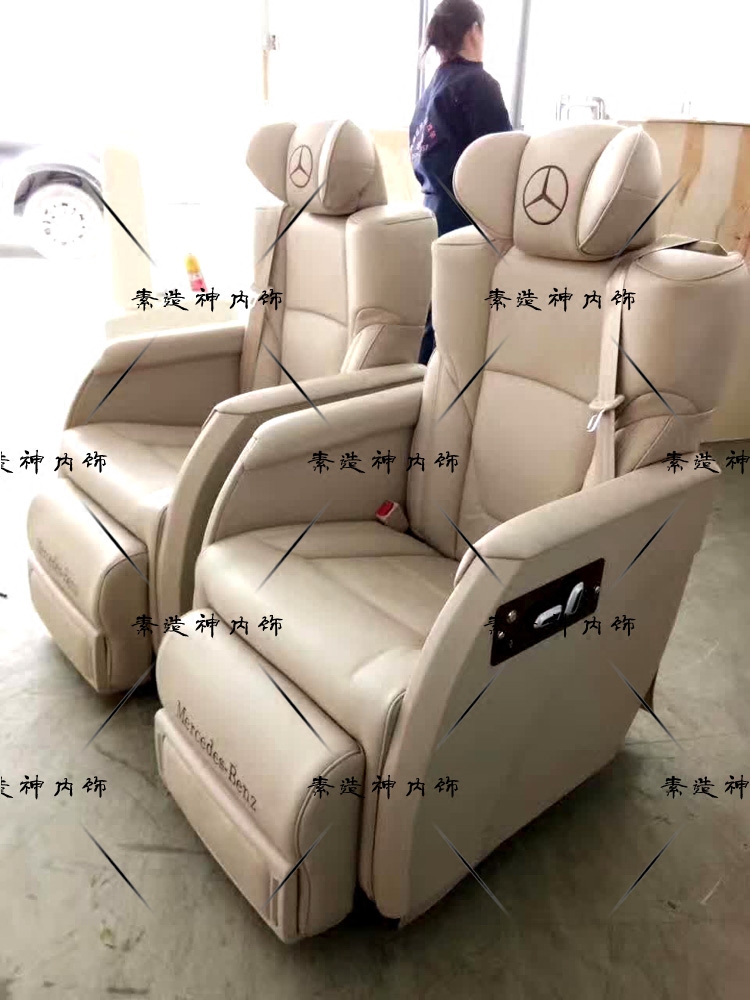 新威霆航空座椅 奔驰改装七座吧台木地板太空椅内饰翻新杭州工厂