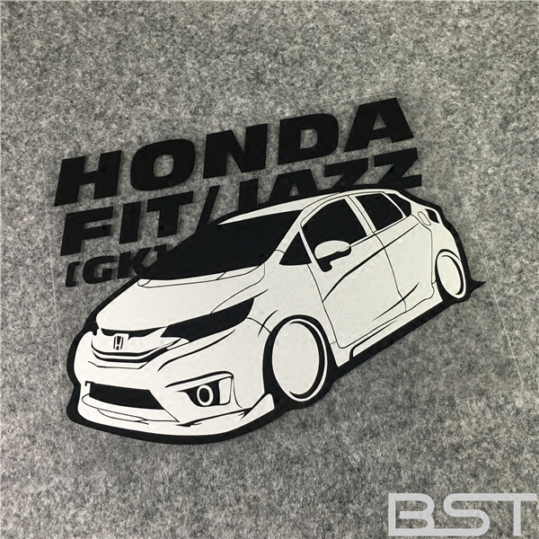 低趴改装 honda fit/jazz [gk5]三代飞度车贴 玻璃车窗装饰贴纸