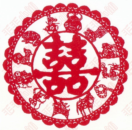 热销水移画 民间喜庆剪纸_易购客 窗贴 双面水