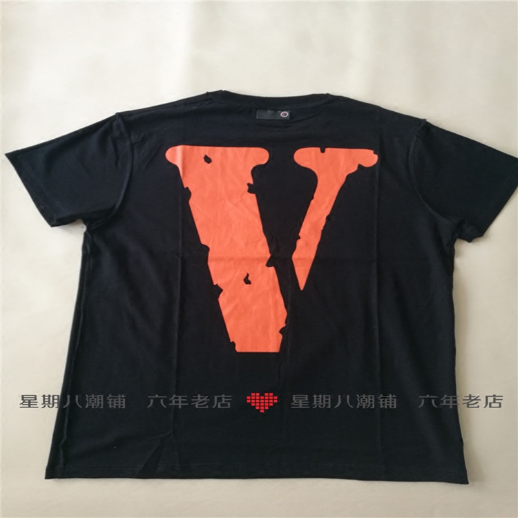 vlone new orleans tee新奥尔良橙色大v正反双面穿短