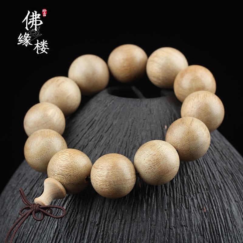 佛缘楼 香樟木佛珠手串 天然樟木香老料念珠15 18 20香木佛珠手链