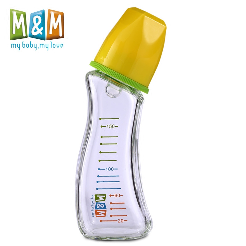 胀气奶瓶新生儿儿童玻璃婴儿初生小号大号 M