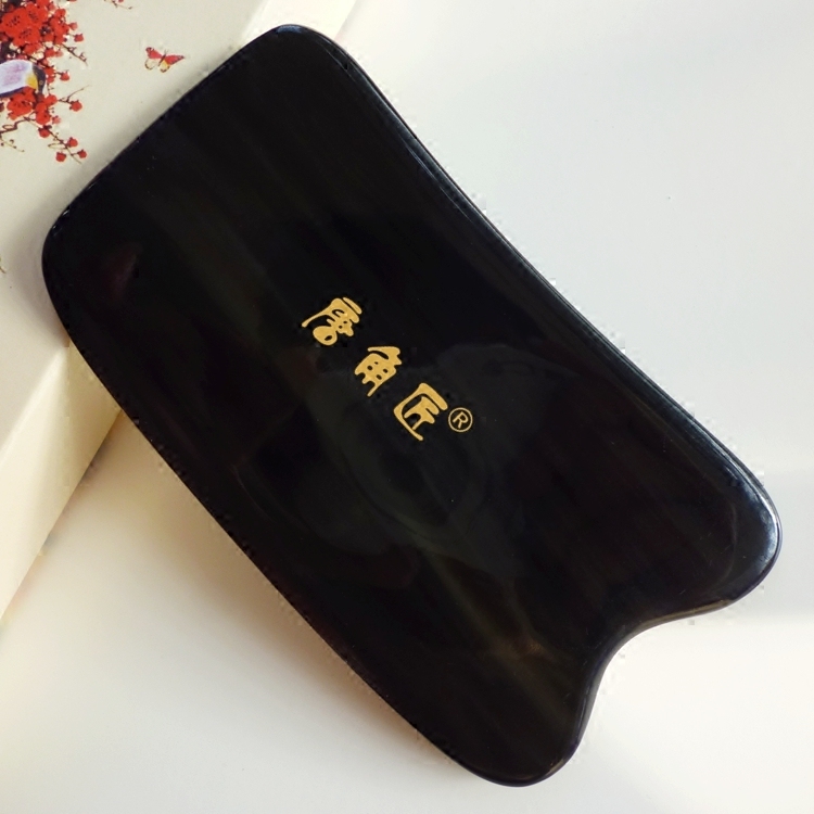 薄款大号加长刮痧板天然黑水牛角美容片背部易出痧全身刮莎板刻字