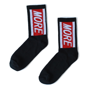 韩国字母chic中筒袜子