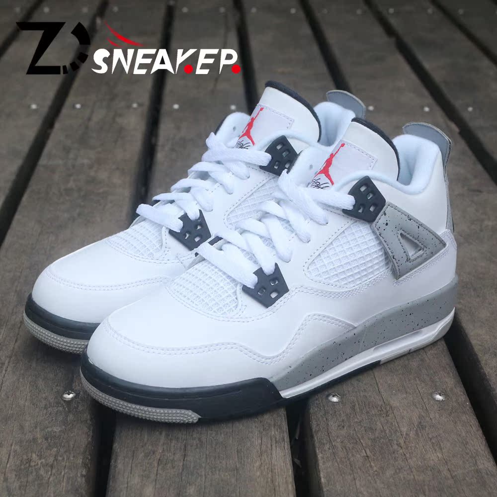 识货推荐air jordan 4 white cement aj4白水泥840606