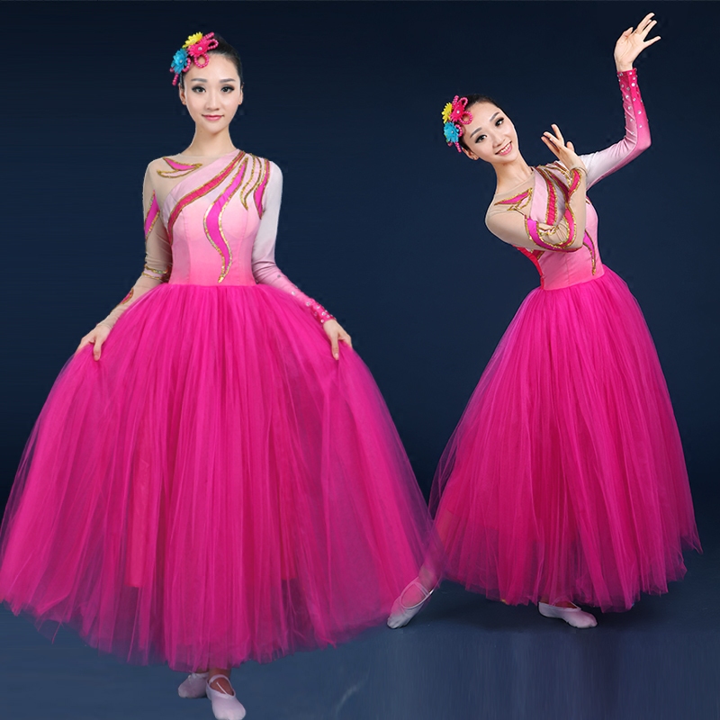 正品[大摆裙演出服]开场舞大摆裙演出服评测 演出服装大摆裙图片_惠惠购物