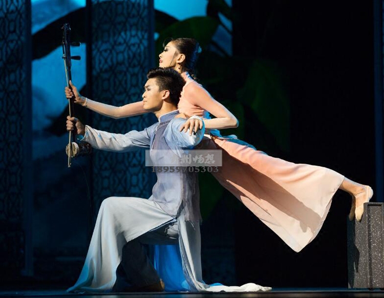 古典舞演出服女飘逸中国风长袖惊鸿舞甩袖舞蹈古风水袖舞服装成人