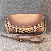 【众奢奢侈品】BURBERRY博柏利单肩斜挎女包大象灰色二手正品95新
