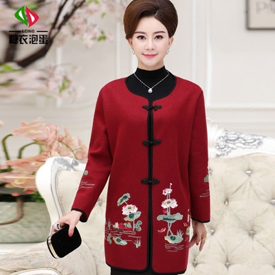 妈妈保暖打底衫长袖40-50岁秋冬加绒中老年女