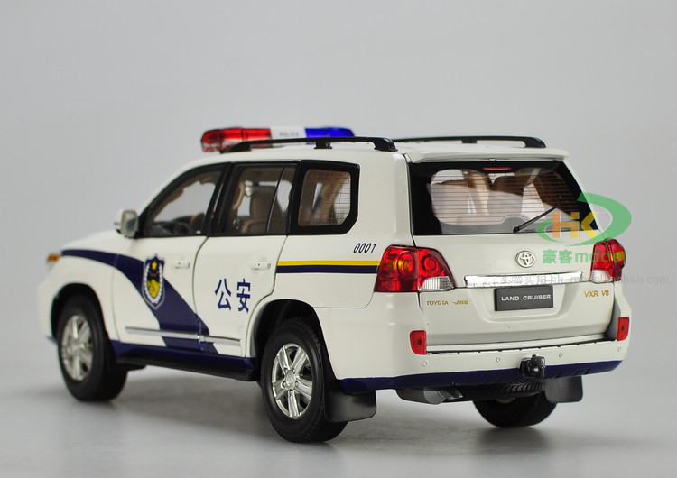 1:18 一汽丰田 兰德酷路泽 陆地巡洋舰 lc200 警车版 汽车模型