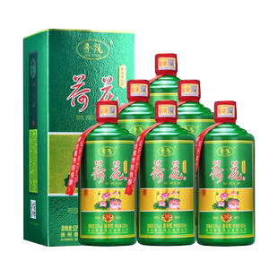 荷花酒酱香型白酒53度瓶装整箱
