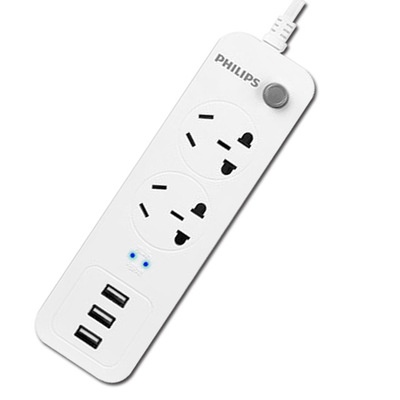 飞利浦排插usb插座独立开关小优智能多用功能充电插座