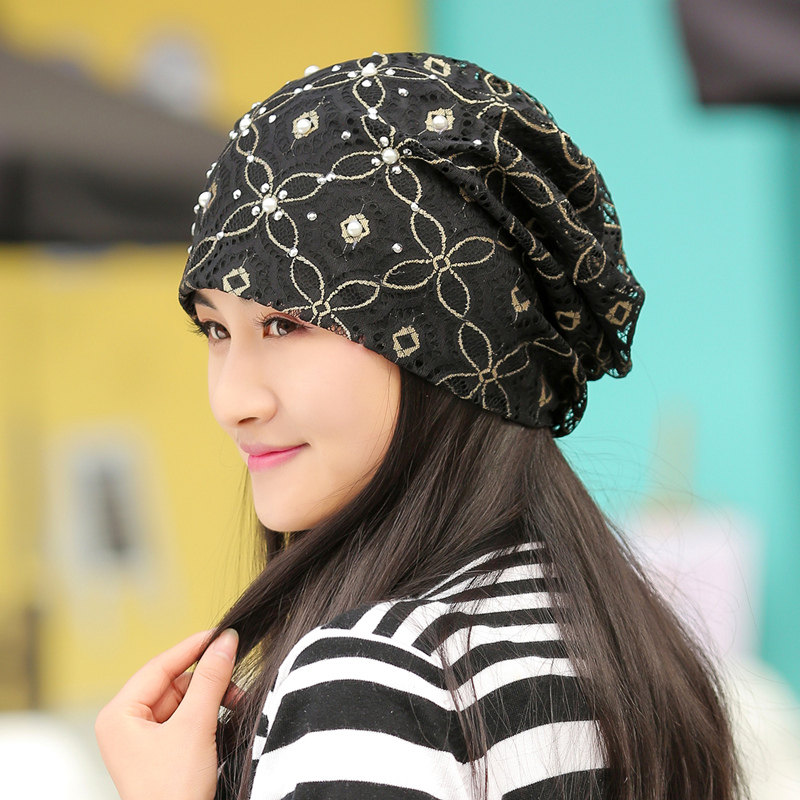 帽子女夏天韩版套头帽休闲百搭包头睡帽潮时尚头巾围脖薄款月子帽