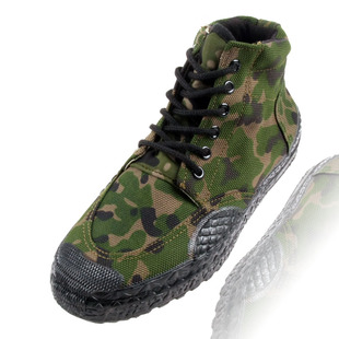 解放鞋 野战部队 高帮迷彩鞋 作训鞋 军训鞋 劳保解放鞋 劳动鞋高腰