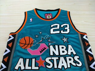 球衣nba公牛队乔丹1996年全明星球衣 96年 all star jordan23号篮球服