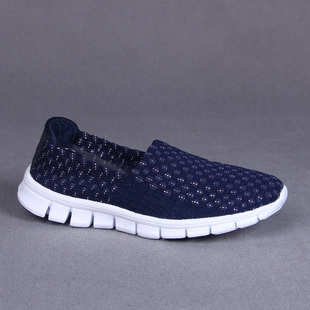 出俄罗斯记忆海绵鞋垫编织软底套脚懒人鞋男女情侣夏季透气休闲鞋