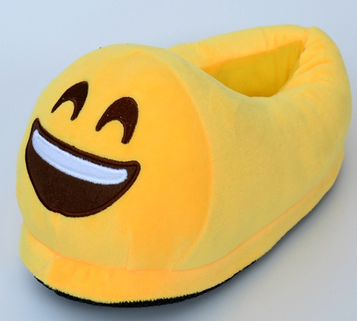滑稽表情拖鞋棉拖鞋qq表情拖鞋emoji卡通毛绒拖鞋秋冬保暖全拖